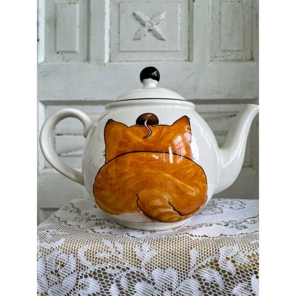 Vintage Arthur Wood England Cute Cat and Mouse Teapot - Picture 3 of 14